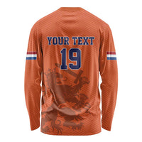 Custom World Football 2026 Netherlands Long Sleeve Shirt Holland Oranje Dutch Lion - Wonder Print Shop