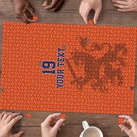 Custom World Football 2026 Netherlands Puzzle Holland Oranje Dutch Lion - Wonder Print Shop