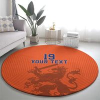 Custom World Football 2026 Netherlands Round Carpet Holland Oranje Dutch Lion - Wonder Print Shop