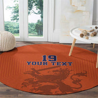 Custom World Football 2026 Netherlands Round Carpet Holland Oranje Dutch Lion - Wonder Print Shop