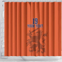 Custom World Football 2026 Netherlands Shower Curtain Holland Oranje Dutch Lion - Wonder Print Shop