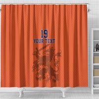 Custom World Football 2026 Netherlands Shower Curtain Holland Oranje Dutch Lion - Wonder Print Shop