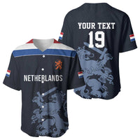 Custom World Football 2026 Netherlands Baseball Jersey Holland Navy Dutch Lion - Wonder Print Shop