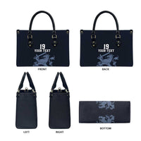 Custom World Football 2026 Netherlands Leather Bag Holland Navy Dutch Lion - Wonder Print Shop