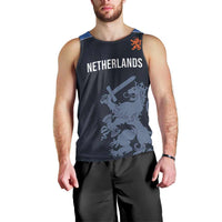 Custom World Football 2026 Netherlands Men Tank Top Holland Navy Dutch Lion - Wonder Print Shop