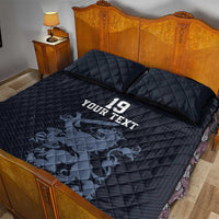 Custom World Football 2026 Netherlands Quilt Bed Set Holland Navy Dutch Lion - Wonder Print Shop
