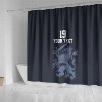 Custom World Football 2026 Netherlands Shower Curtain Holland Navy Dutch Lion - Wonder Print Shop