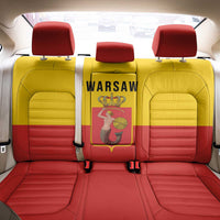 Warsaw Capital of Poland Back Car Seat Cover Royal Syrenka Heraldic Design