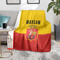 Warsaw Capital of Poland Blanket Royal Syrenka Heraldic Design