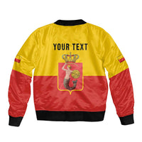 Personalized Warsaw Capital of Poland Bomber Jacket Royal Syrenka Heraldic Design