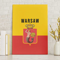 Warsaw Capital of Poland Canvas Wall Art Royal Syrenka Heraldic Design