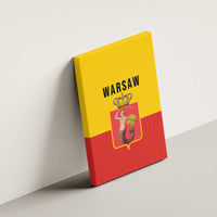 Warsaw Capital of Poland Canvas Wall Art Royal Syrenka Heraldic Design