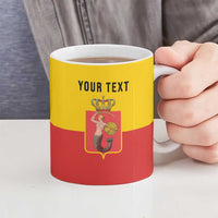 Personalized Warsaw Capital of Poland Ceramic Mug Royal Syrenka Heraldic Design