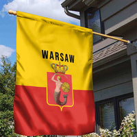 Warsaw Capital of Poland Garden Flag Royal Syrenka Heraldic Design