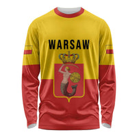 Personalized Warsaw Capital of Poland Long Sleeve Shirt Royal Syrenka Heraldic Design