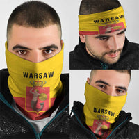 Warsaw Capital of Poland Neck Gaiter Royal Syrenka Heraldic Design