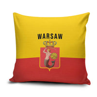 Warsaw Capital of Poland Pillow Cover Royal Syrenka Heraldic Design