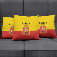 Warsaw Capital of Poland Pillow Cover Royal Syrenka Heraldic Design