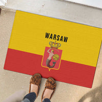 Warsaw Capital of Poland Rubber Doormat Royal Syrenka Heraldic Design