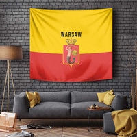 Warsaw Capital of Poland Tapestry Royal Syrenka Heraldic Design