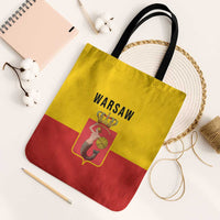 Warsaw Capital of Poland Tote Bag Royal Syrenka Heraldic Design
