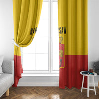 Warsaw Capital of Poland Window Curtain Royal Syrenka Heraldic Design