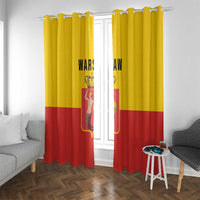 Warsaw Capital of Poland Window Curtain Royal Syrenka Heraldic Design
