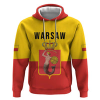 Personalized Warsaw Capital of Poland Zip Hoodie Royal Syrenka Heraldic Design