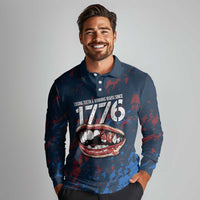 USA Ice Hockey Long Sleeve Polo Shirt Losing Teeth and Winning Wars Since 1776