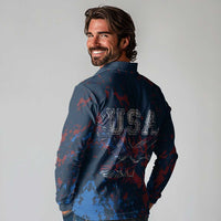 USA Ice Hockey Long Sleeve Polo Shirt Losing Teeth and Winning Wars Since 1776