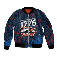 USA Ice Hockey Sleeve Zip Bomber Jacket Losing Teeth and Winning Wars Since 1776