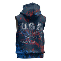 USA Ice Hockey Sleeveless Zip Hoodie Losing Teeth and Winning Wars Since 1776