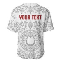 Custom World Football 2026 Turkey Baseball Jersey Crescent Stars Ottoman Baroque White Version