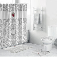 World Football 2026 Turkey Bathroom Set Crescent Stars Ottoman Baroque White Version