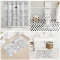 World Football 2026 Turkey Bathroom Set Crescent Stars Ottoman Baroque White Version