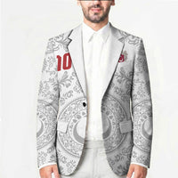 Custom World Football 2026 Turkey Blazer Crescent Stars Ottoman Baroque White Version