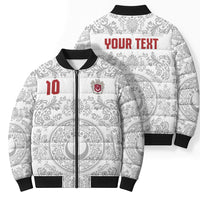 Custom World Football 2026 Turkey Bomber Puffer Jacket Crescent Stars Ottoman Baroque White Version