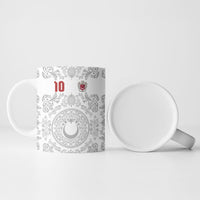 Custom World Football 2026 Turkey Ceramic Mug Crescent Stars Ottoman Baroque White Version
