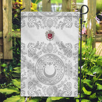 World Football 2026 Turkey Garden Flag Crescent Stars Ottoman Baroque White Version