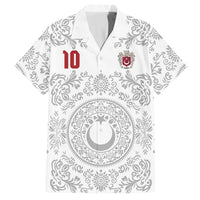 Custom World Football 2026 Turkey Hawaiian Shirt Crescent Stars Ottoman Baroque White Version