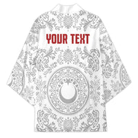 Custom World Football 2026 Turkey Kimono Crescent Stars Ottoman Baroque White Version