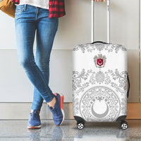 World Football 2026 Turkey Luggage Cover Crescent Stars Ottoman Baroque White Version