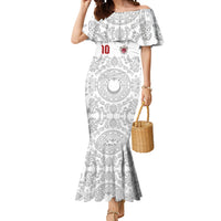 Custom World Football 2026 Turkey Mermaid Dress Crescent Stars Ottoman Baroque White Version