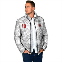 Custom World Football 2026 Turkey Padded Jacket Crescent Stars Ottoman Baroque White Version