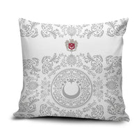 World Football 2026 Turkey Pillow Cover Crescent Stars Ottoman Baroque White Version