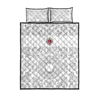 World Football 2026 Turkey Quilt Bed Set Crescent Stars Ottoman Baroque White Version