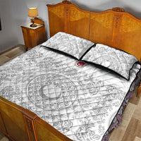 World Football 2026 Turkey Quilt Bed Set Crescent Stars Ottoman Baroque White Version