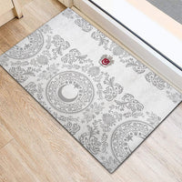 World Football 2026 Turkey Rubber Doormat Crescent Stars Ottoman Baroque White Version