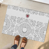 World Football 2026 Turkey Rubber Doormat Crescent Stars Ottoman Baroque White Version