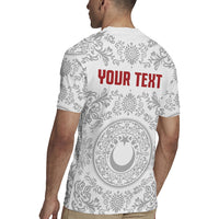 Custom World Football 2026 Turkey Rugby Jersey Crescent Stars Ottoman Baroque White Version